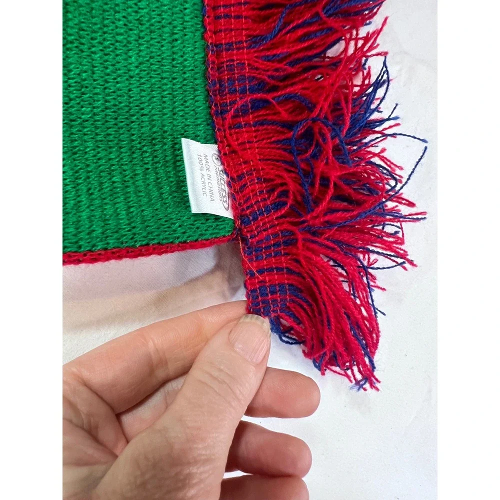 Philadelphia Phillies Scarf Success Promotion Red Green Liberty Bell Knit Fringe